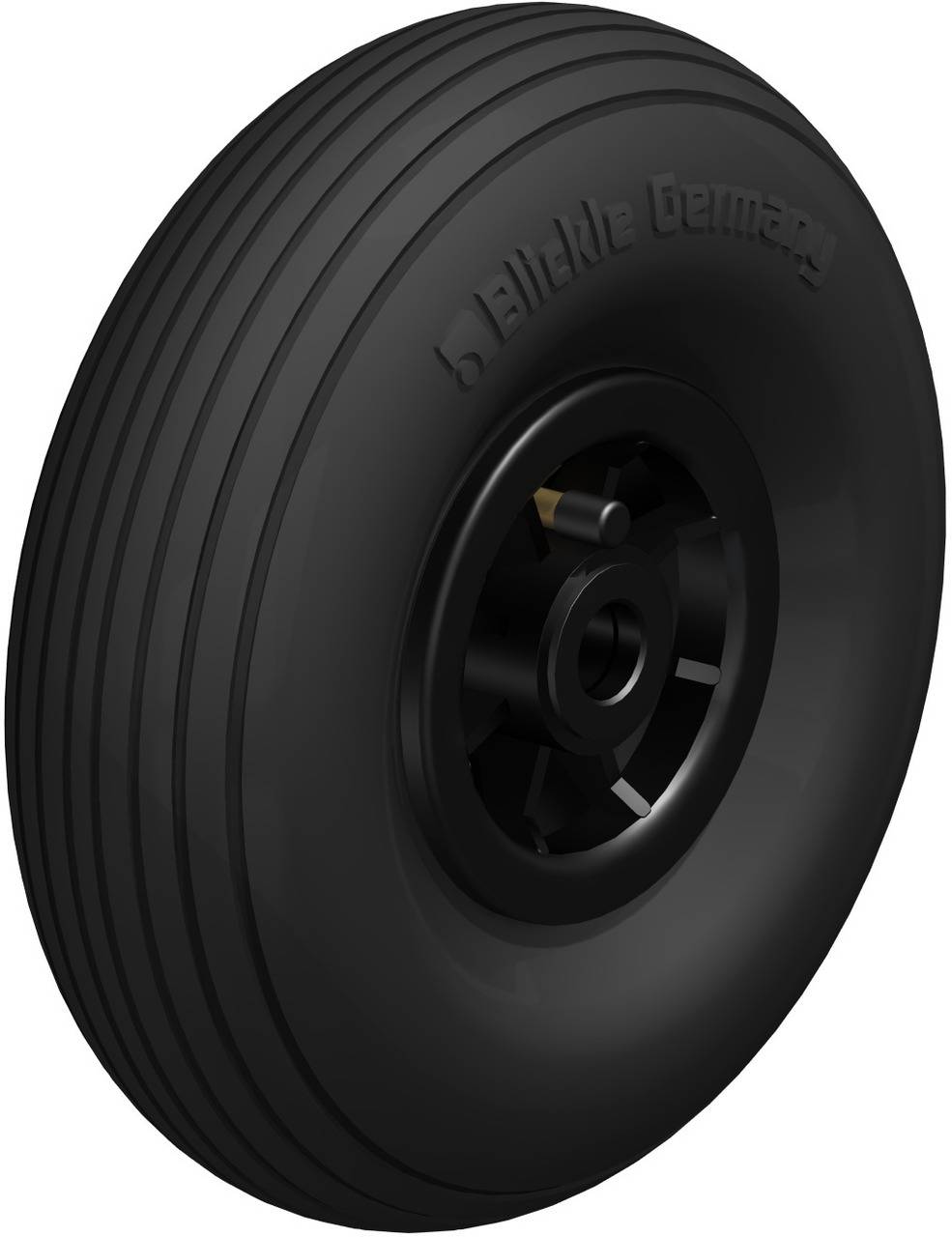 Blickle 10926 Kerék levegő nyomású abronccsal és acél lemez felnivel, görgőcsapággyal, Ø 260 mm, levegőnyomású köpenyek