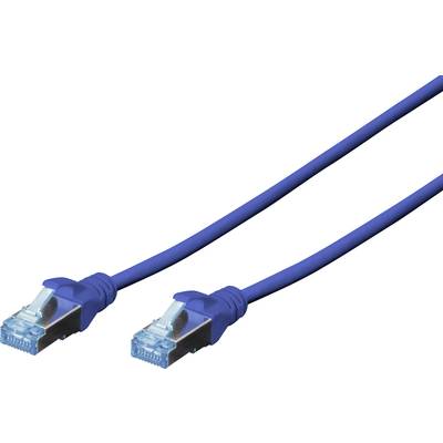 RJ45-ös patch kábel, hálózati LAN kábel CAT 5e SF/UTP 1x RJ45 dugó - 1x RJ45 dugó 1 m Kék Digitus