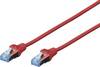 RJ45 Hálózat csatlakozókábel CAT 5e SF/UTP 1x RJ45 dugó - 1x RJ45 dugó 3 m Piros UL minősített
