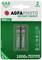 Két újratölthető AAA típusú AGFAPHOTO akkumulátor 950 mAh kapacitással, alkalmas fényképezőgépekhez és képrögzítő eszközökhöz.