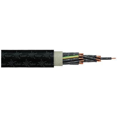 Faber Kabel 010052 Erősáramú kábel NYY-JZ 7 x 1.5 mm² Fekete méteráru