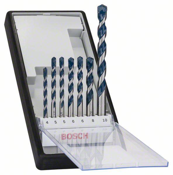 Bosch Accessories CYL-5 2608588167 Keményfém Beton spirálfúró készlet 7 részes 4 mm, 5 mm, 5 mm, 6 mm, 6 mm, 8 mm, 10 mm Hengeres befogószár 1 készlet