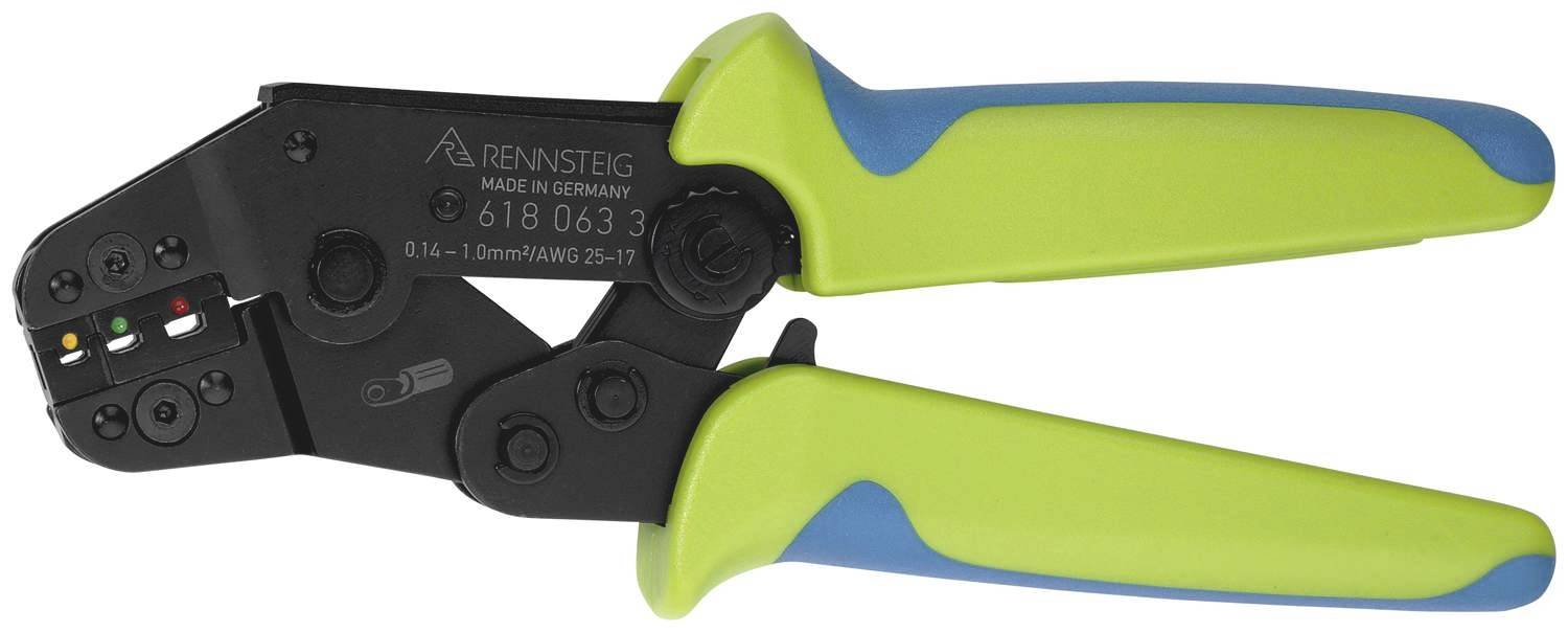 Rennsteig Werkzeuge PEW8.63 618 063 3 Krimpelőfogó Szigetelt kábelsaruk, Kábelcsatlakozó 0.1 - 1 mm²