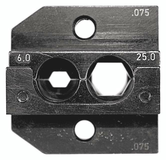 Rennsteig Werkzeuge 624 075 3 01 624 075 3 01 Krimpelő betét Esztergált érintkezők 16 - 25 mm² Alkalmas márka Rennsteig Werkzeuge PEW 12