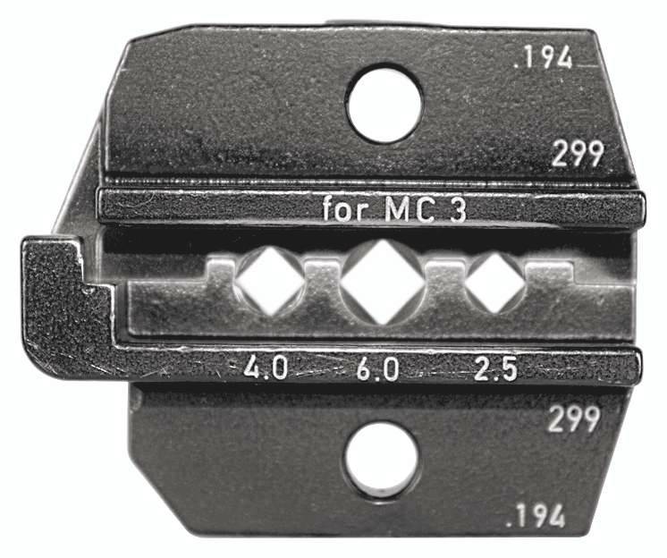 Rennsteig Werkzeuge 624 194 3 0 Krimpelő betét Napelemes dugós csatlakozó Alkalmas fogó MC3 2.5 - 6 mm² Alkalmas márka Rennsteig Werkzeuge PEW 12