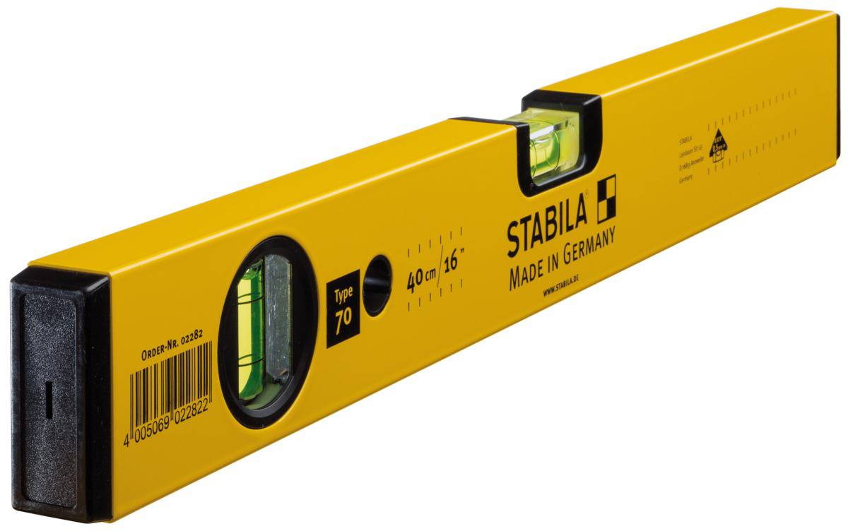 Stabila Type 70 02282 Könnyűfém vízmérték 40 cm 0.5 mm/m