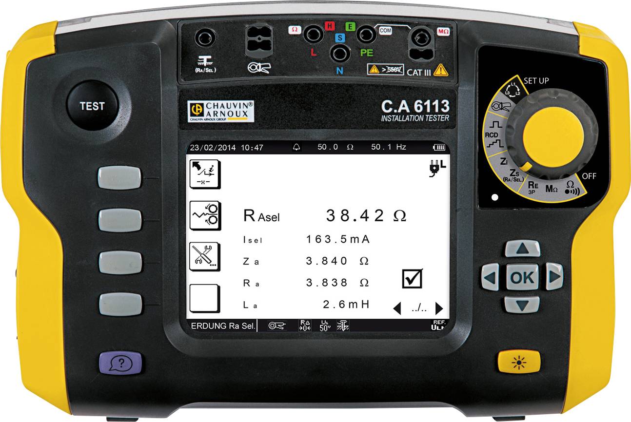 Chauvin Arnoux C.A 6113 Telepítés teszter VDE szabvány 0100, 0105, 0413