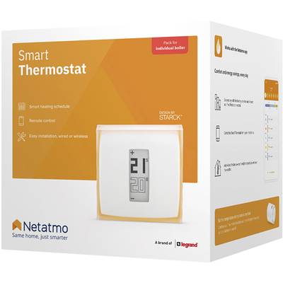 Vezeték nélküli fali termosztát 7...30°C, Netatmo NTH01-DE-EC