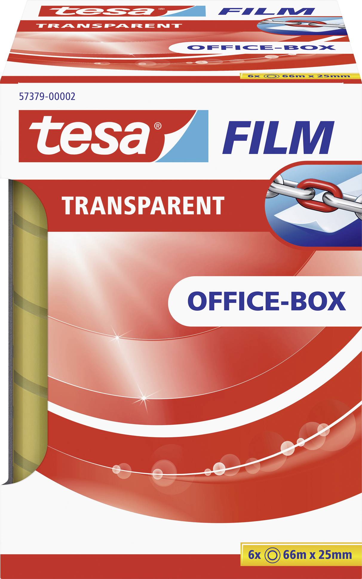 tesa OFFICE-BOX 57379-00002-01 tesafilm Átlátszó (H x Sz) 66 m x 25 mm 6 db