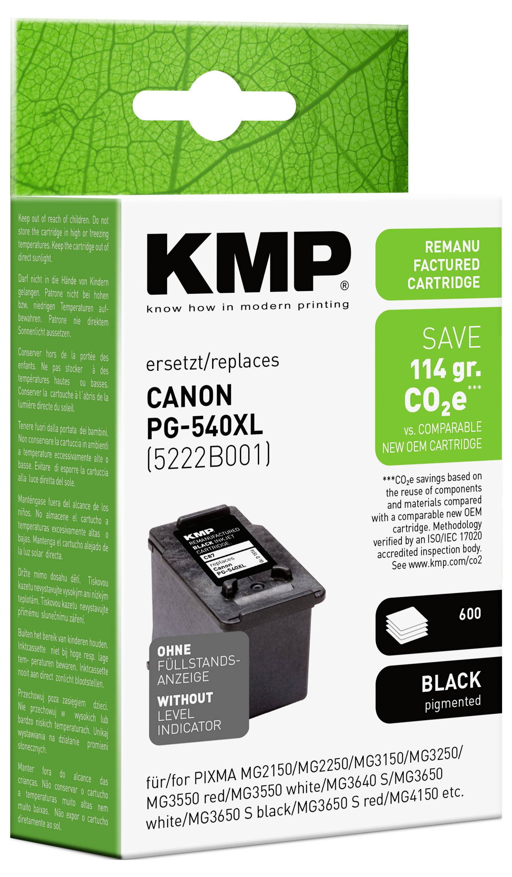 KMP Encre remplace Canon PG-540 XL compatible noir C87 1516,4001 — Photo 3 sur 3