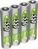 Mikroceruza akku AAA NiMH, 1,2V 550 mAh, 4 db, Ansmann maxE HR3, HR03, UO100557, DC2400, DC2400B4N, LR03