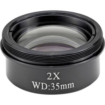 Kétrétegű nagyítólencse, amelyen a '2X WD:35mm' felirat szerepel, optikai eszközökhöz alkalmas.