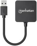 Manhattan USB 3.0 hub, 4 portos, tápellátás USB-n keresztül