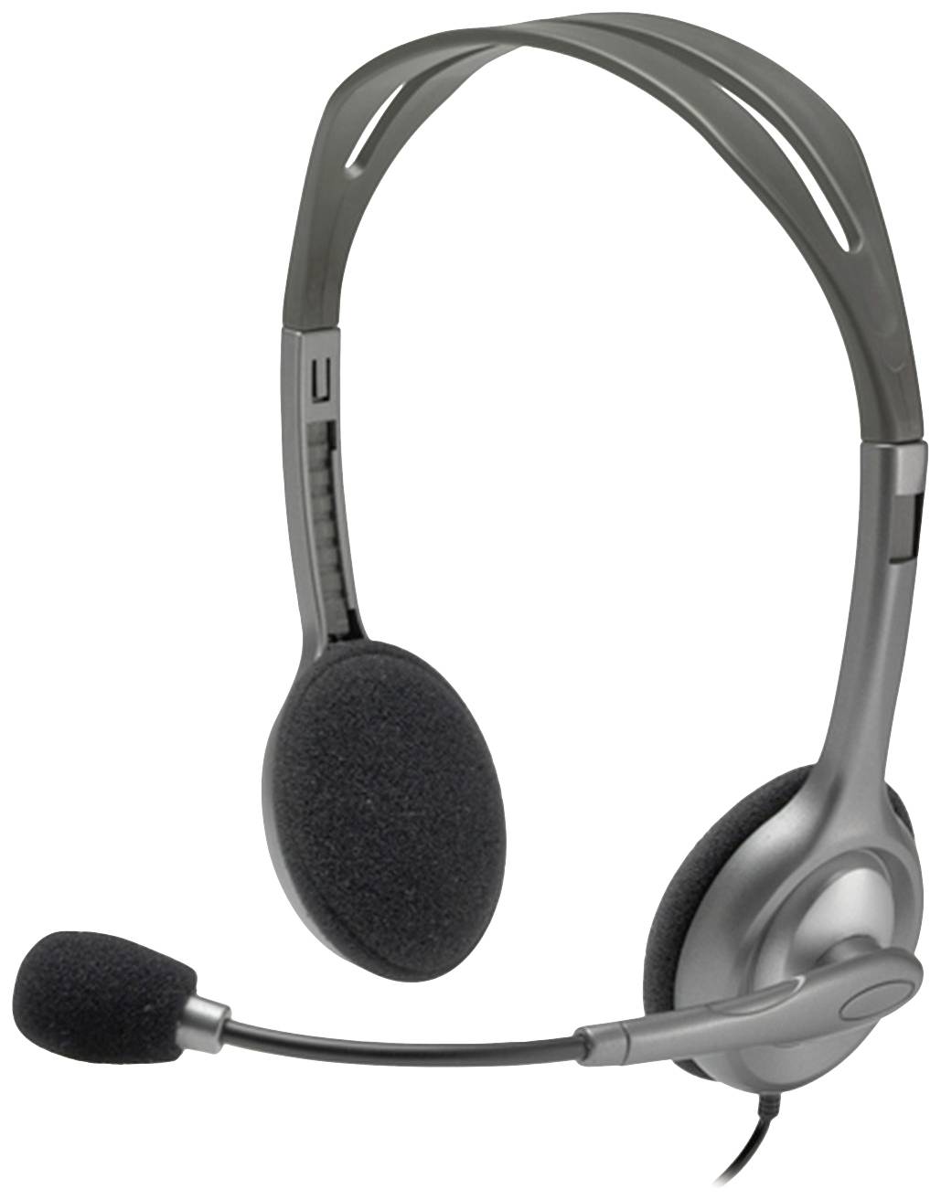 supra-aural Logitech H111 gris
