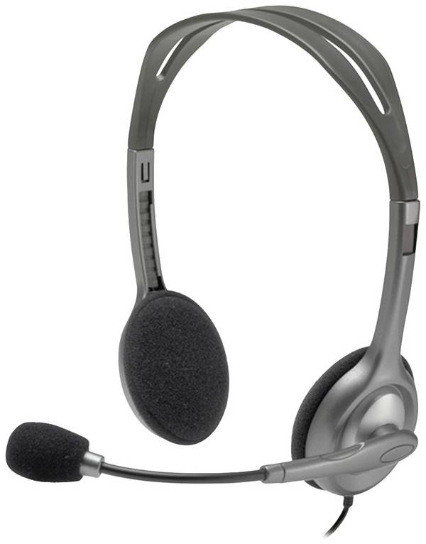 Logitech H111  On Ear headset Vezetékes Stereo Szürke mikrofon zajelnyomás  Számítógép