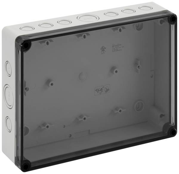 Installációs műszerdoboz 180 x 254 x 63 mm, polikarbonát, fényes szürke, Spelsberg TK PC 2518-6F-TM