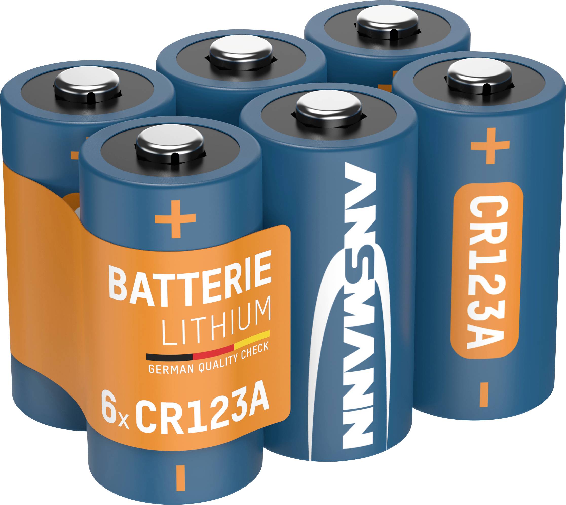 CR123A fotóelem, lítium, 3V, 6 db, Ansmann EL123AP, K123LA, RL123A, EL123A, DL123A, 5018LC, LR123, VL123