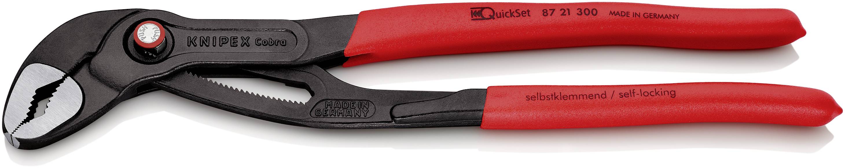 Vízpumpa fogó 60 mm 300 mm Knipex Cobra® QuickSet 87 21 300
