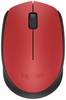 Vezeték nélküli USB-s optikai egér, lapos kivitelű piros színű Logitech M171 910-004641