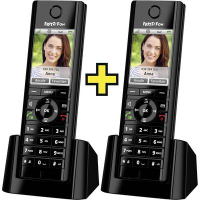 AVM FRITZ!Fon C5 International (2x) Vezeték nélküli VoIP telefon Bébiszitter, Kihangosító, Headset csatlakozó Színes kij