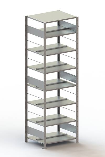 META Regalbau 178491 Aktapolc alapmodul (Sz x Ma x Mé) 806 x 2500 x 636 mm Acél Cinkezett Ónozott Fém padló
