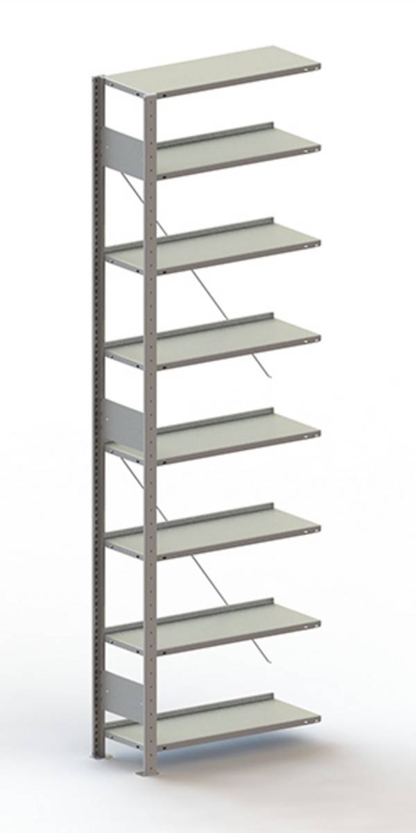 META Regalbau 178498 Aktapolc ráépíthető modul (Sz x Ma x Mé) 756 x 2500 x 336 mm Acél Porbevonatos Élénk szürke  Fém padló