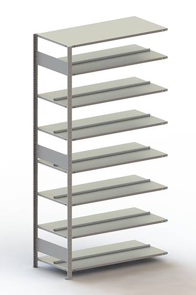 META Regalbau 178508 Aktapolc ráépíthető modul (Sz x Ma x Mé) 1256 x 2500 x 636 mm Acél Porbevonatos Élénk szürke Fém padló