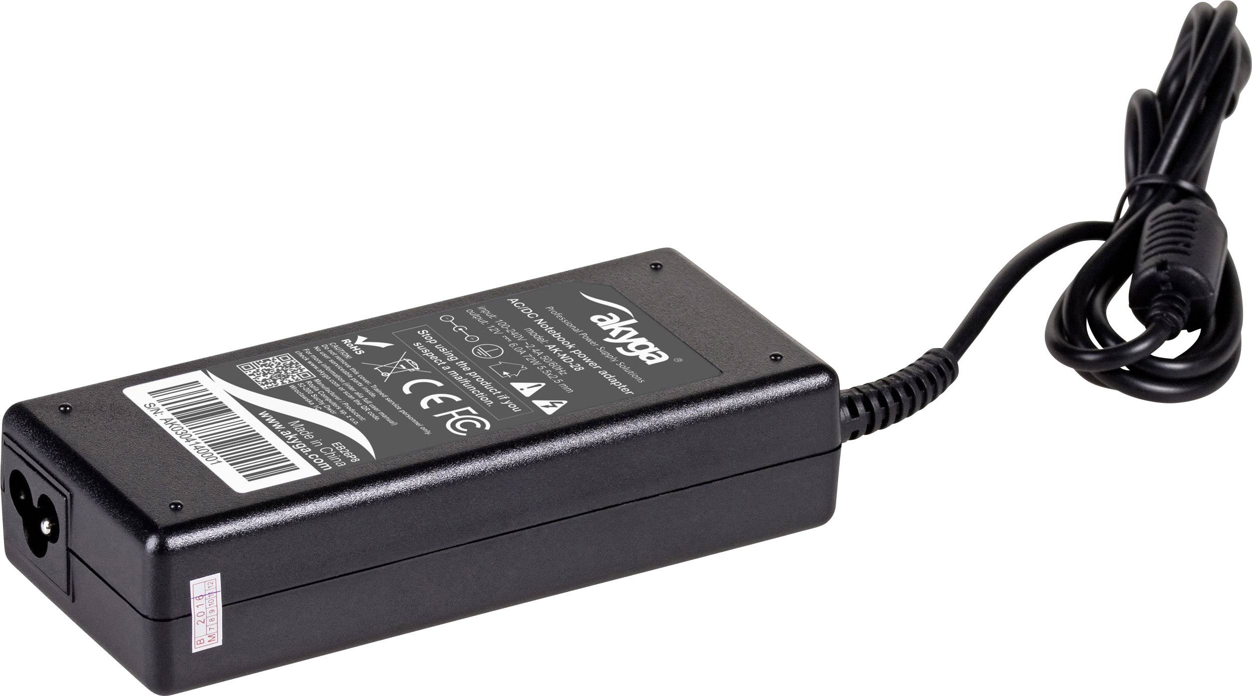 Akyga AK-ND-28 Notebook tápegység 72 W 12 V 6.0 A