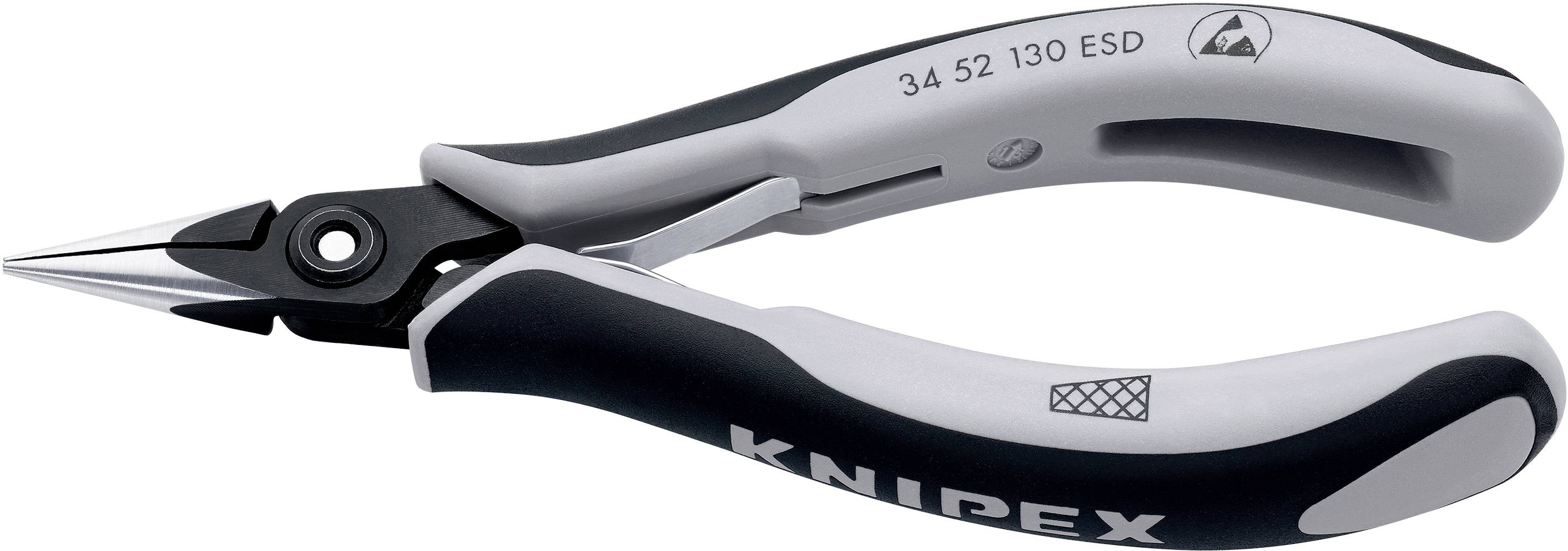 Knipex 34 52 130 ESD ESD Lapos kerek csőrű fogó 130 mm
