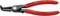 Piros markolatú és fekete pofájú fogó. A markolaton felirat: 'Knipex', 'Made in Germany' és a befogási tartomány '19-60 mm'.