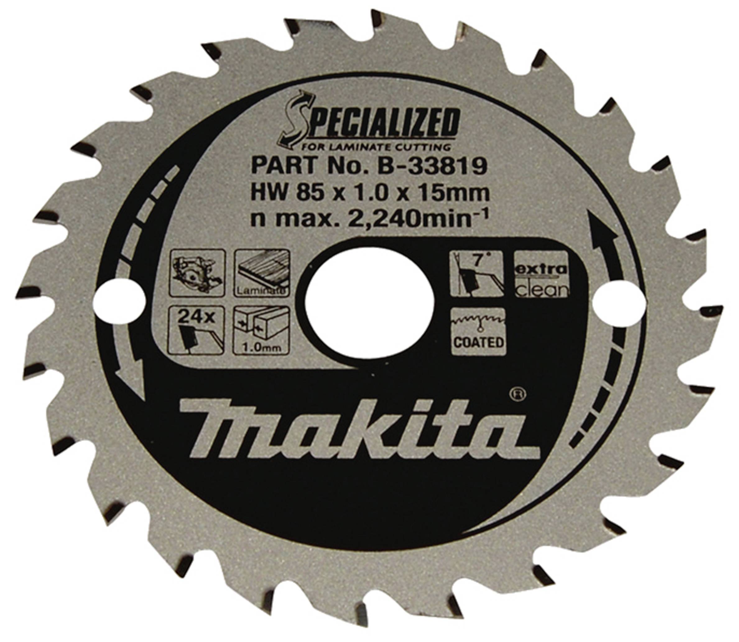 Makita SPECIALIZED B-33819 Körfűrészlap 85 x 15 x 1.0 mm Fogak száma (collonként): 24 1 db