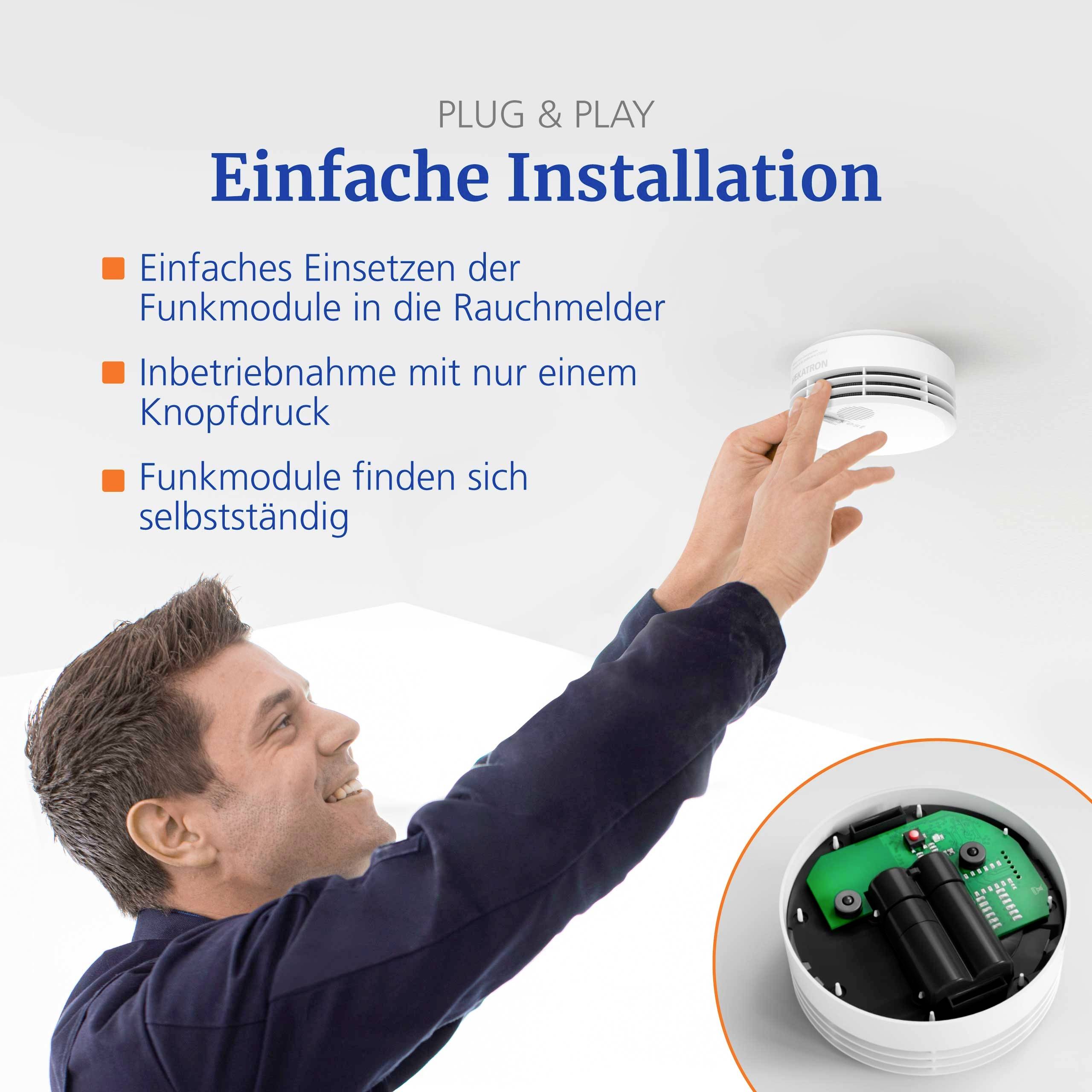 Hekatron Basis X Vezeték nélküli modul Hálózatba köthető Elemekről üzemeltetett-10