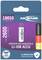 Egy Ansmann újratölthető lítium-ion akkumulátor csomagolása. Típus 18650, 2600 mAh, 2 év garanciával és négyszeres védelemmel.