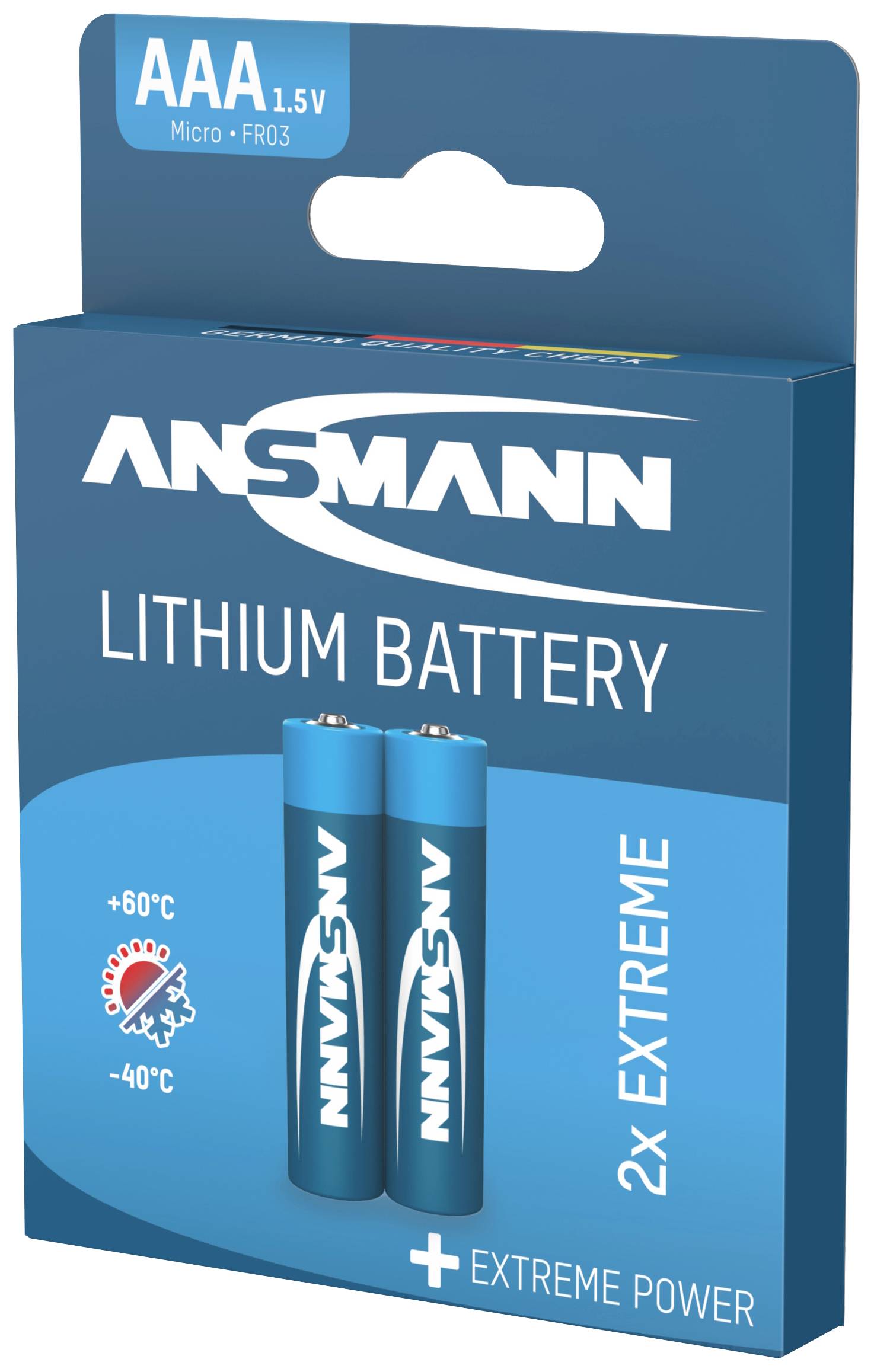 Lítium mikroelem 1150 mAh, 1,5 V, 2 db, Ansman Extreme