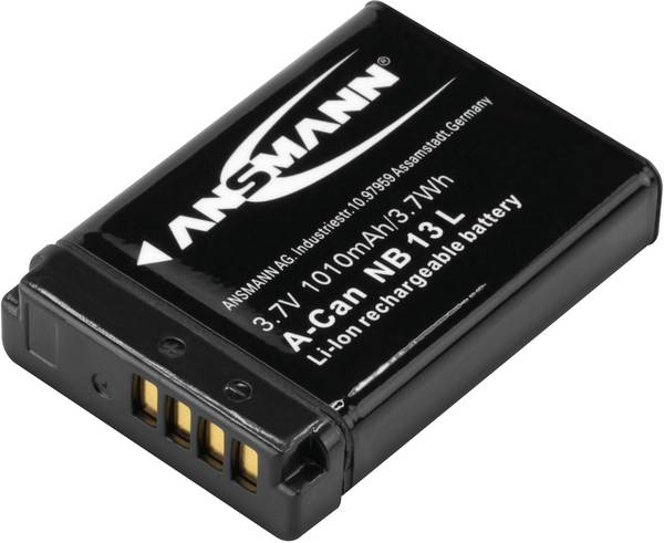 NB-13L Canon kamera akku 3,7V 1010 mAh, Ansmann