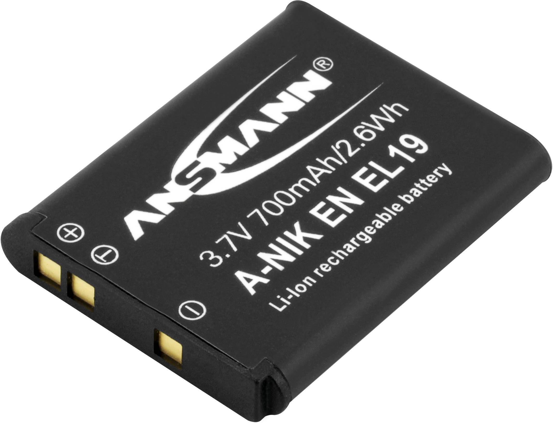 EN-EL19 Nikon kamera akku 3,7V 700 mAh, Ansmann