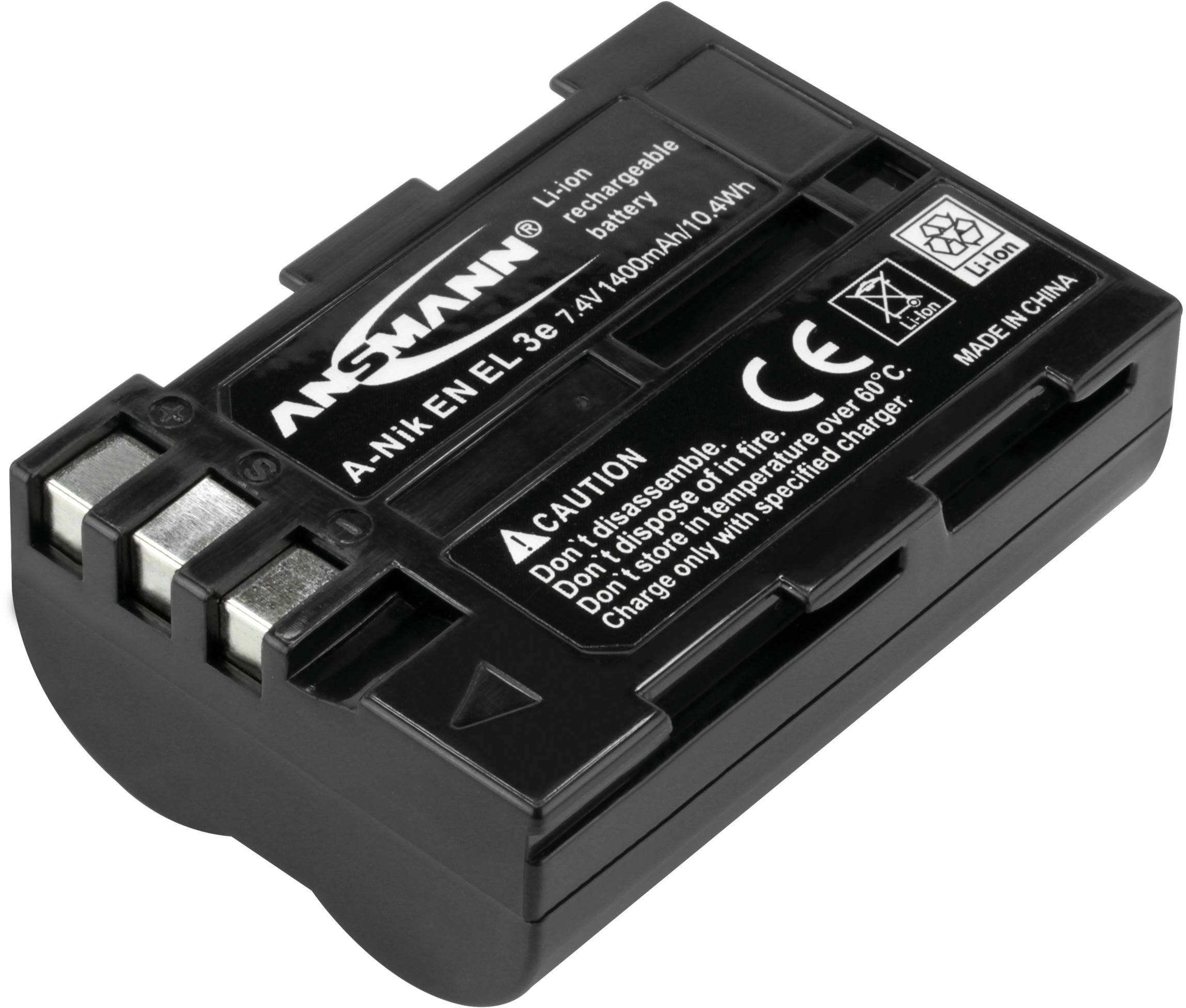EN-EL3E Nikon kamera akku 7,4V 1400 mAh, Ansmann