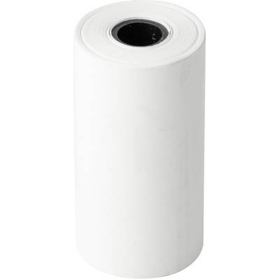 Fehér papírtekercs áll függőlegesen, benne egy fekete belső henger látható.