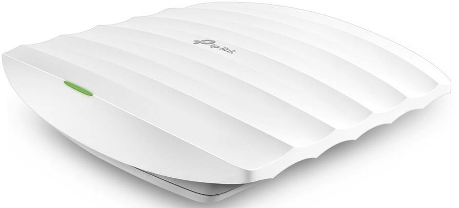 Egy fehér WLAN-hozzáférési pont íves dizájnnal és zöld LED-jelzéssel, alkalmas vezeték nélküli internet biztosítására.