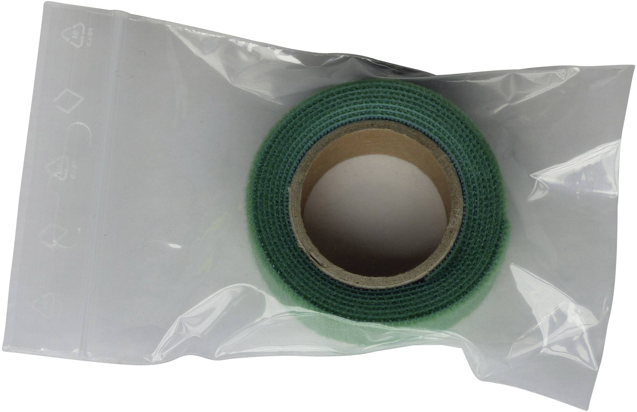 Tépőzáras kábelkötöző, tépőzáras szalag 1000 mm x 20 mm zöld TRU COmPONENTS 910-650-Bag