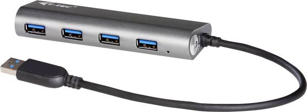 i-tec U3HUB448 USB hub 4 port USB-A USB 3.2 Gen1 5 GBit/s Fém ház Többszínű i-Tec USB 3.0 Metal Charging HUB - Hub - 4 x SuperSpeed USB 3.0