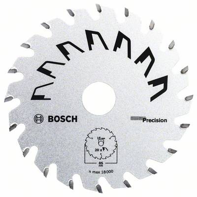 Bosch Accessories Precision 2609256D81 Keményfém körfűrészlap 85 x 15 mm Fogak száma (collonként): 20 1 db
