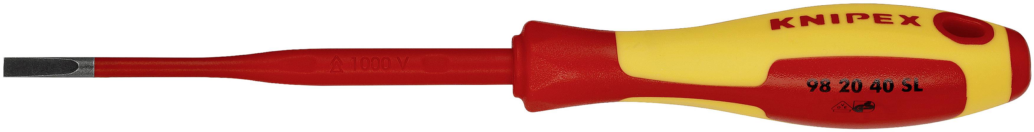 Knipex Slim Egyenes pengéjű csavarhúzó Penge hossz: 100 mm
