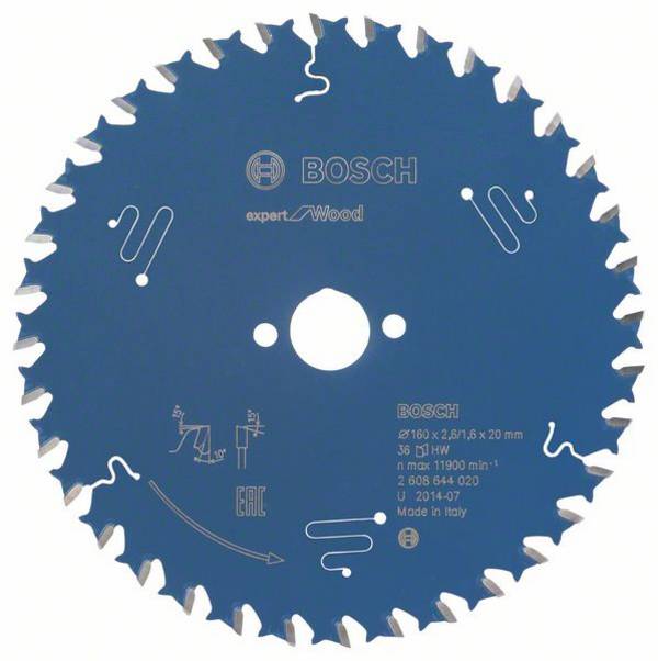 Bosch Accessories Expert for Wood 2608644020 Körfűrészlap 160 x 20 x 1.6 mm Fogak száma (collonként): 36 1 db