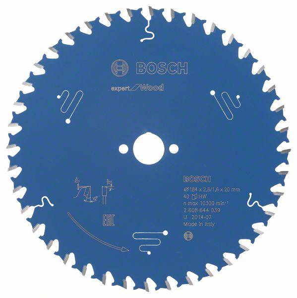 Bosch Accessories Expert for Wood 2608644039 Körfűrészlap 184 x 20 x 1.6 mm Fogak száma (collonként): 40 1 db
