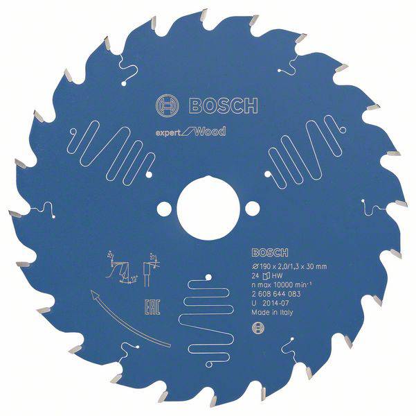 Bosch Accessories Expert for Wood 2608644083 Körfűrészlap 190 x 30 x 1.3 mm Fogak száma (collonként): 24 1 db