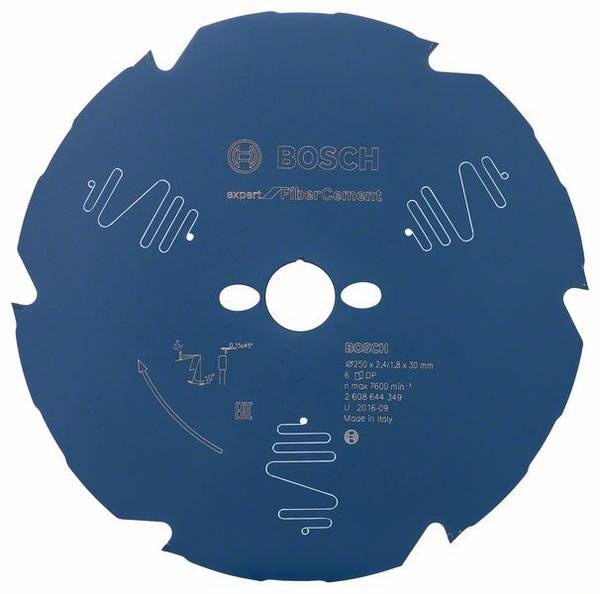 Bosch Accessories Expert for Fiber Cement 2608644349 Körfűrészlap 250 x 30 x 1.8 mm Fogak száma (collonként): 6 1 db