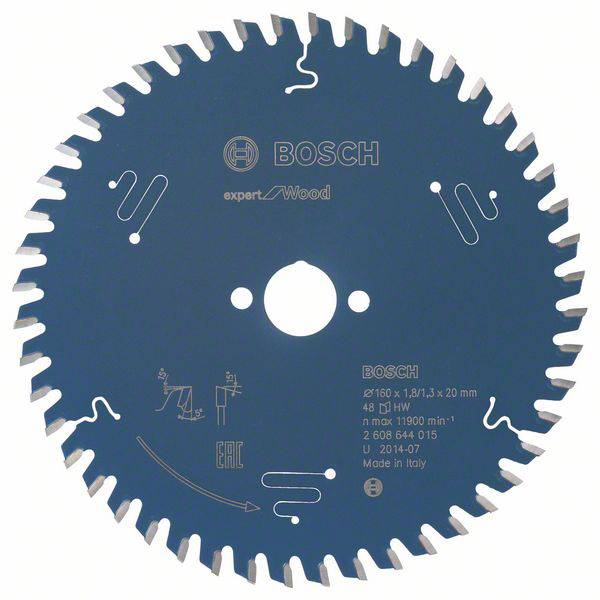 Bosch Accessories Expert for Wood 2608644015 Körfűrészlap 160 x 20 x 1.3 mm Fogak száma (collonként): 48 1 db