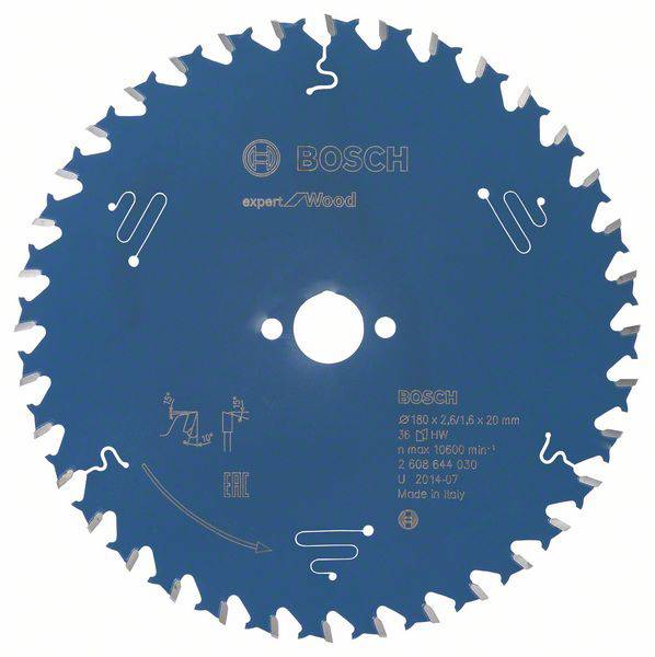 Bosch Accessories Expert for Wood 2608644030 Körfűrészlap 180 x 20 x 1.6 mm Fogak száma (collonként): 36 1 db