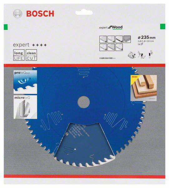 Bosch fűrészlap fához, 235 mm átmérő, Expert-sorozat, kiemelkedően hosszú élettartam és precíz vágások